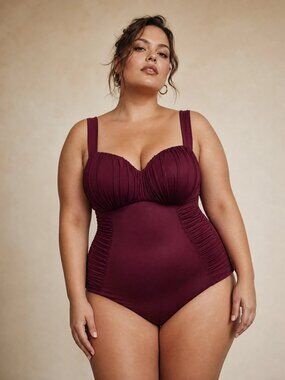 Robyn Lawley Burgundy One Piece Swimsuit